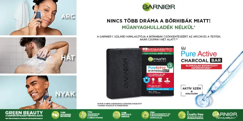 Garniner Pure Charcoal Bar - Több, mint egy klasszikus szappan Garniner Pure Charcoal Bar - Több, mint egy klasszikus szappan