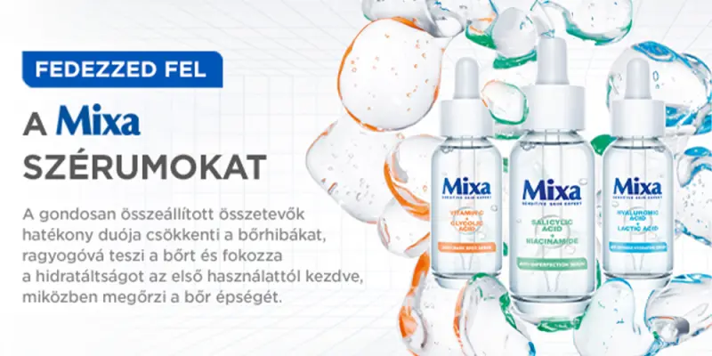 Új Mixa Szérumok akár 27 hatékony kombinációval Új Mixa Szérumok akár 27 hatékony kombinációval