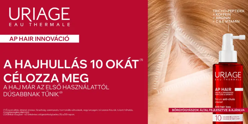 Újdonság az Uriage-tól: AP HAIR termékcsalád ritkuló, meggyengült hajra és a hajnövekedés támogatására Újdonság az Uriage-tól: AP HAIR termékcsalád ritkuló, meggyengült hajra és a hajnövekedés támogatására