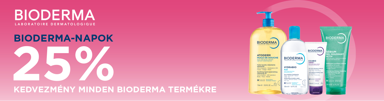 Bioderma napok 25% általános 2026.04.
