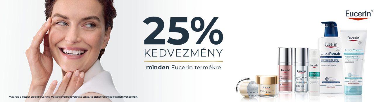 Eucerin minden termék 25% 2024.05.