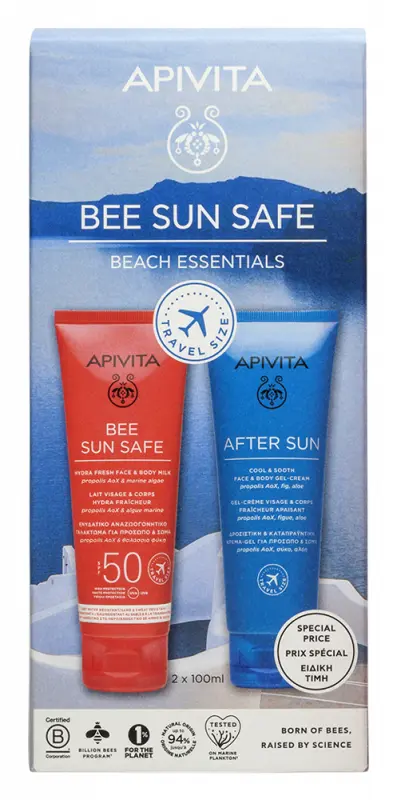 APIVITA BEE SUN SAFE Fényvédelmi alap rutin utazó csomag (100+100 ml) APIVITA BEE SUN SAFE Fényvédelmi alap rutin utazó csomag (100+100 ml)