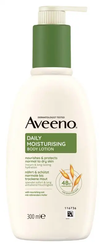 AVEENO Daily Moisturising Testápoló, illatmentes 300 ml