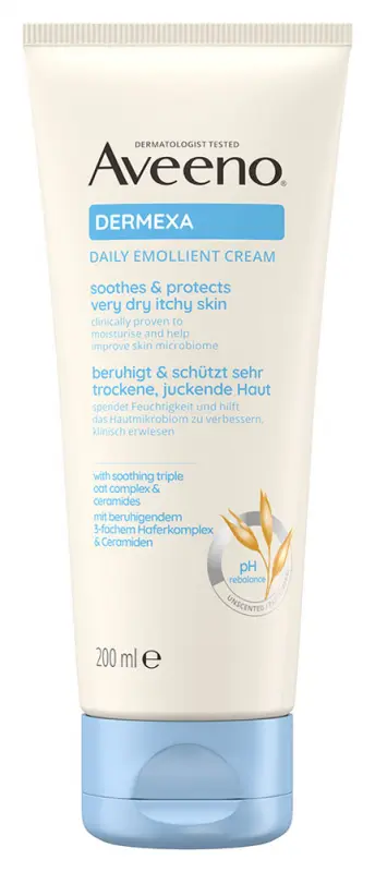 AVEENO Dermexa Bőrpuhító krém, illatmentes 200 ml