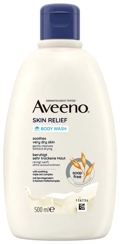 AVEENO Skin Relief Hidratáló tusfürdő, illatmentes 500 ml