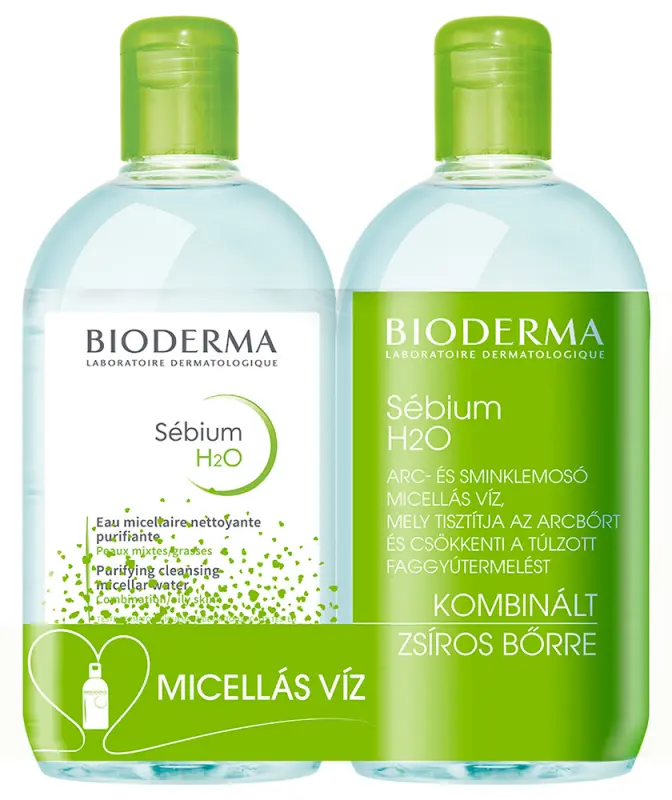 BIODERMA Sébium H2O micellás víz DUOPACK 2x500 ml - Micellafesztivál BIODERMA Sébium H2O micellás víz DUOPACK 2x500 ml - Micellafesztivál
