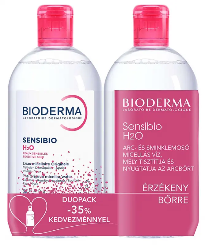 BIODERMA Sensibio H2O micellás víz DUOPACK 2x500 ml - Micellafesztivál BIODERMA Sensibio H2O micellás víz DUOPACK 2x500 ml - Micellafesztivál