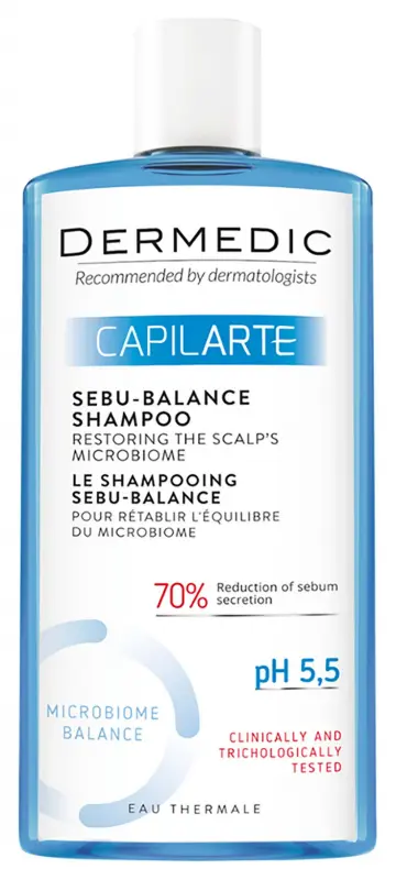 DERMEDIC Capilarte Sebu-Balance sampon zsíros, szeborrheás fejbőrre 300 ml DERMEDIC Capilarte Sebu-Balance sampon zsíros, szeborrheás fejbőrre 300 ml