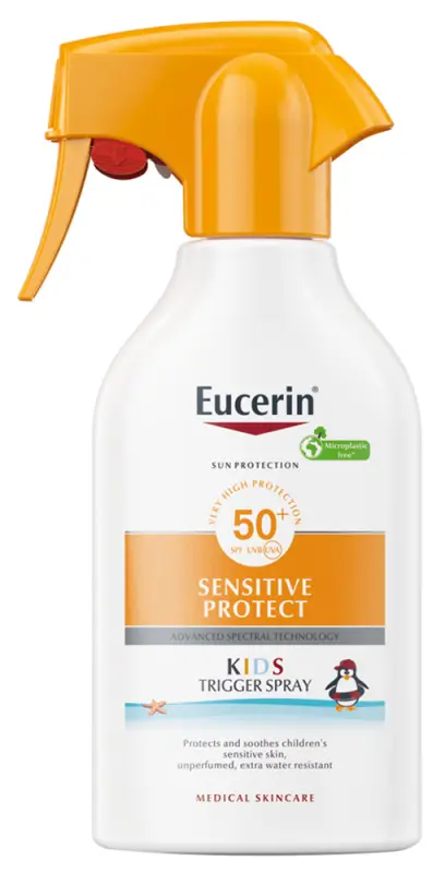 EUCERIN Sun Sensitive Protect Gyermek napozó spray SPF50+ 250 ml EUCERIN Sun Sensitive Protect Gyermek napozó spray SPF50+ 250 ml