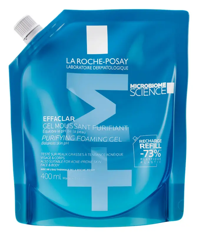 LA ROCHE-POSAY Effaclar Habzó arctisztító gél utántöltő 400 ml LA ROCHE-POSAY Effaclar Habzó arctisztító gél utántöltő 400 ml