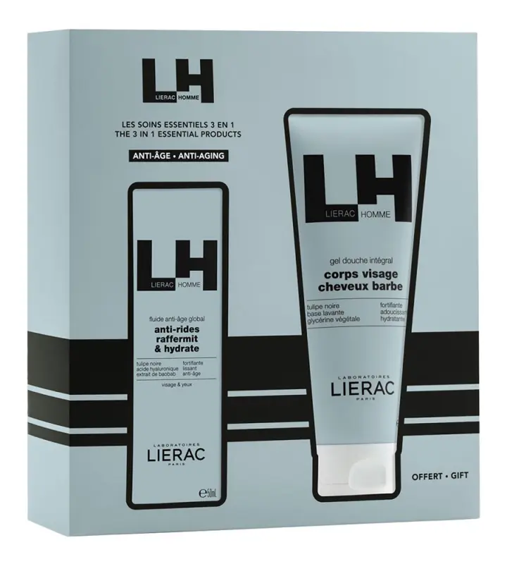 LIERAC Homme Bőrfiatalító fluid+Homme Tusfürdő (50+200 ml) LIERAC Homme Bőrfiatalító fluid+Homme Tusfürdő (50+200 ml)