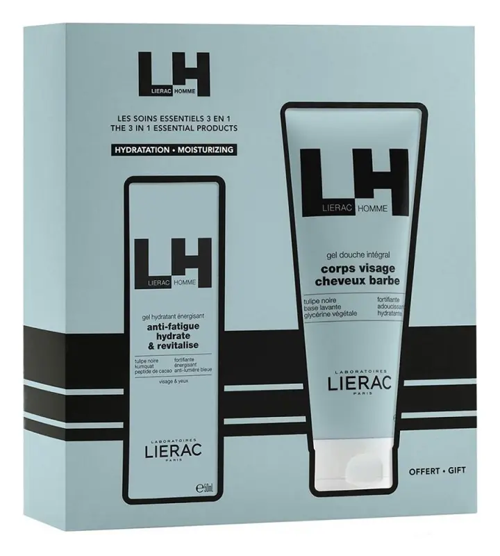 LIERAC Homme Hidratáló energizáló gél+Homme Tusfürdő (50+200 ml) LIERAC Homme Hidratáló energizáló gél+Homme Tusfürdő (50+200 ml)
