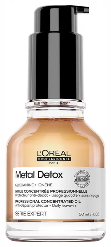 L'ORÉAL PROFESSIONNEL Metal Detox Oil - A fémrészecskék lerakódásától védő, koncentrált összetételű olaj (50 ml) L'ORÉAL PROFESSIONNEL Metal Detox Oil - A fémrészecskék lerakódásától védő, koncentrált összetételű olaj (50 ml)