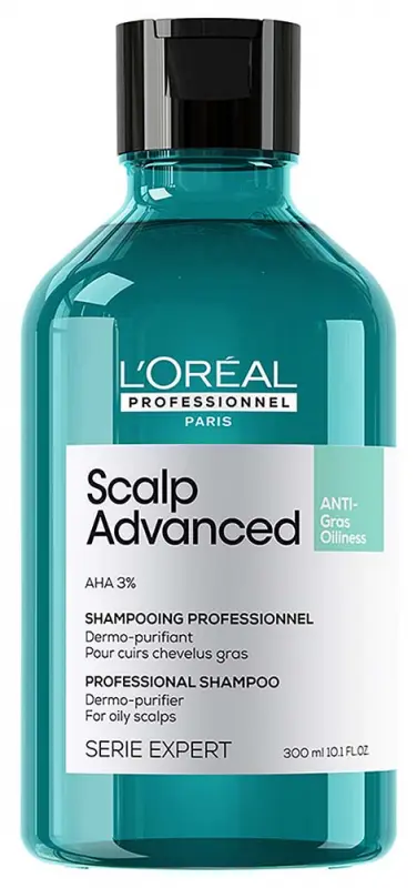 L'ORÉAL PROFESSIONNEL Scalp Advanced Anti-Oiliness Dermo purifier zsírosodásgátló fejbőrtisztító sampon (300 ml) L'ORÉAL PROFESSIONNEL Scalp Advanced Anti-Oiliness Dermo purifier zsírosodásgátló fejbőrtisztító sampon (300 ml)