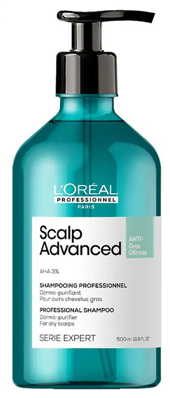 L'ORÉAL PROFESSIONNEL Scalp Advanced Anti-Oiliness Dermo purifier zsírosodásgátló fejbőrtisztító sampon (500 ml) L'ORÉAL PROFESSIONNEL Scalp Advanced Anti-Oiliness Dermo purifier zsírosodásgátló fejbőrtisztító sampon (500 ml)