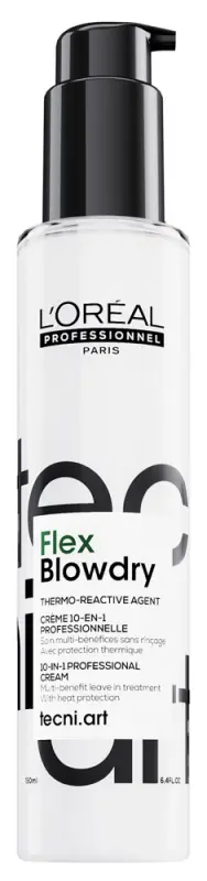 L'ORÉAL PROFESSIONNEL tecni.art Flex Blowdry - Formázást előkészítő, szárítást könnyítő hővédő krém 10 az 1-ben előnnyel 150 ml L'ORÉAL PROFESSIONNEL tecni.art Flex Blowdry - Formázást előkészítő, szárítást könnyítő hővédő krém 10 az 1-ben előnnyel 150 ml