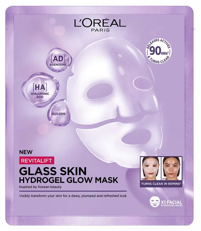 L'ORÉAL PARIS Revitalift Filler Glass Skin hidrogél ragyogást adó arcmaszk 25 g L'ORÉAL PARIS Revitalift Filler Glass Skin hidrogél ragyogást adó arcmaszk 25 g