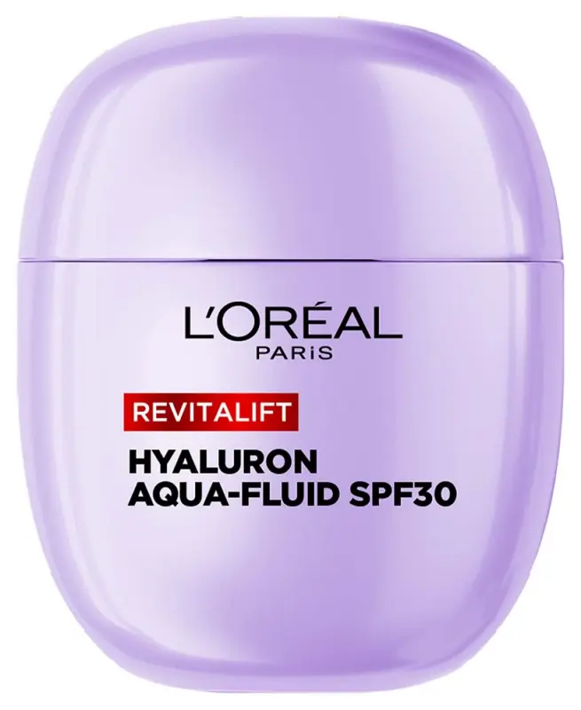 L'ORÉAL PARIS Revitalift Filler SunPod Aqua Fluid hialuronsavval és SPF 30 fényvédővel 40 ml