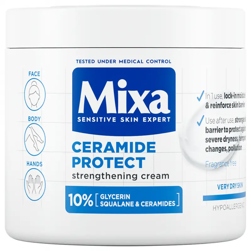 MIXA Ceramide Protect Erősítő testápoló nagyon száraz bőrre 400 ml