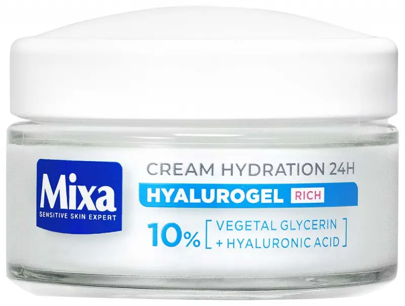 MIXA Hyalurogel Rich hialuronsavval gazdagított intenzíven hidratáló arcápoló (50 ml)