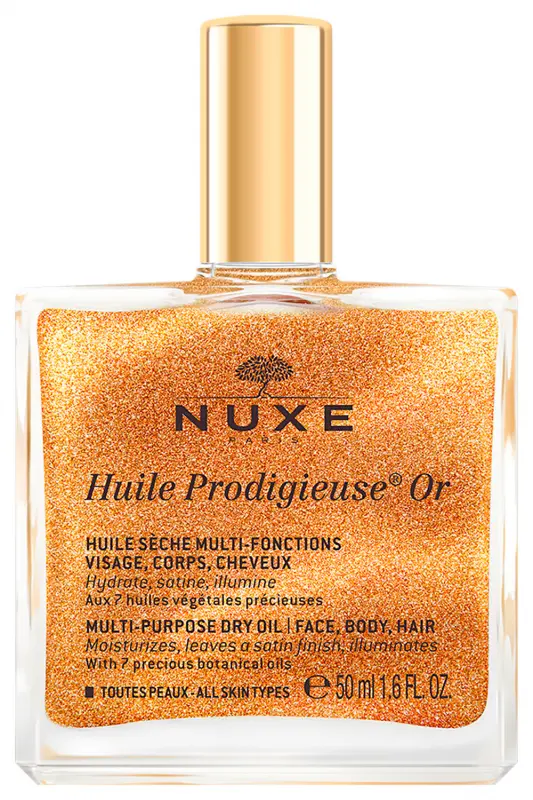 NUXE Huile Prodigieuse többfunkciós arany-csillámos száraz olaj arcra, testre, hajra spray - minden bőrtípus (50 ml) NUXE Huile Prodigieuse többfunkciós arany-csillámos száraz olaj arcra, testre, hajra spray - minden bőrtípus (50 ml)