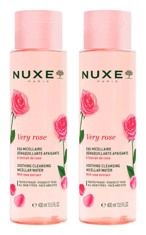 NUXE Very Rose 3 az 1-ben Nyugtató arctisztító micellás víz DUOPACK 2x400 ml NUXE Very Rose 3 az 1-ben Nyugtató arctisztító micellás víz DUOPACK 2x400 ml