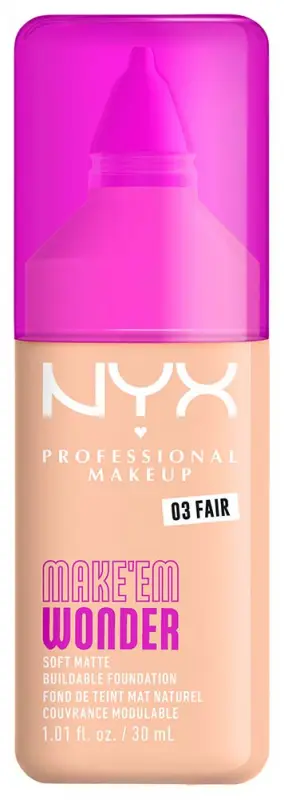 NYX PROFESSIONAL MAKEUP Make 'EM Wonder Foundation alapozó 03 Fair 30 ml