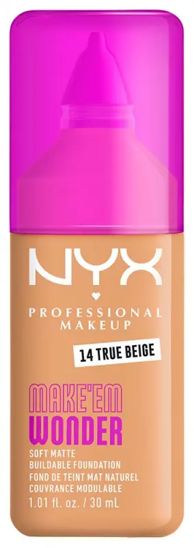 NYX PROFESSIONAL MAKEUP Make 'EM Wonder Foundation alapozó 14 True Beige 30 ml