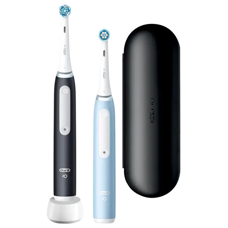ORAL-B iO3 Elektromos Fogkefe DUOPACK Matt Fekete + Ice Blue ORAL-B iO3 Elektromos Fogkefe DUOPACK Matt Fekete + Ice Blue