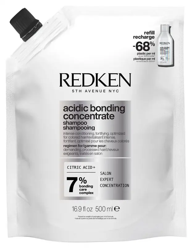 REDKEN Acidic Bonding Concentrate Sampon kémiailag sérült hajra utántöltő 500 ml REDKEN Acidic Bonding Concentrate Sampon kémiailag sérült hajra utántöltő 500 ml