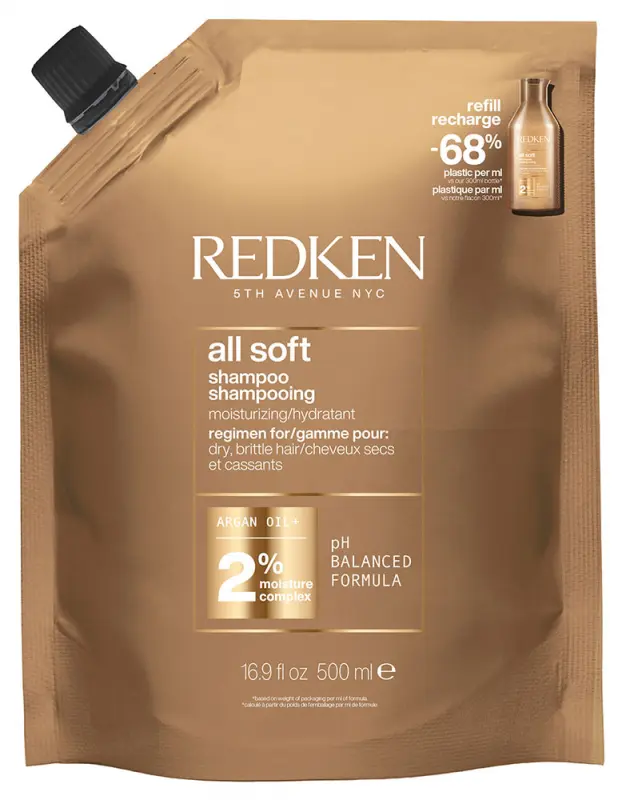 REDKEN All Soft Sampon száraz és töredezett hajra utántöltő 500 ml REDKEN All Soft Sampon száraz és töredezett hajra utántöltő 500 ml