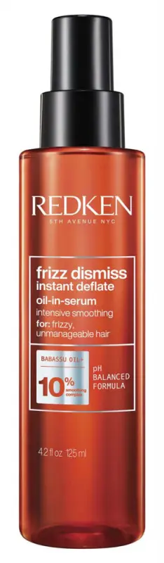REDKEN Frizz Dismiss Instant Deflate Treatment Hajolaj göndör, nehezen kezelhető hajra 125 ml REDKEN Frizz Dismiss Instant Deflate Treatment Hajolaj göndör, nehezen kezelhető hajra 125 ml