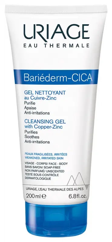 Uriage BARIÉDERM CICA CU-ZN+ Mosakodógél 200 ml Uriage BARIÉDERM CICA CU-ZN+ Mosakodógél 200 ml