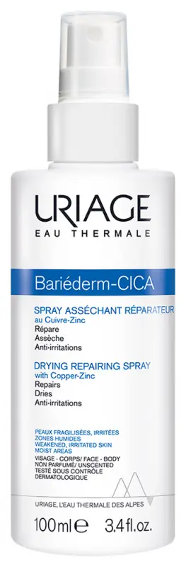 Uriage BARIÉDERM CICA CU-ZN+ Spray - Bőrirritációk ellen 100 ml Uriage BARIÉDERM CICA CU-ZN+ Spray - Bőrirritációk ellen 100 ml