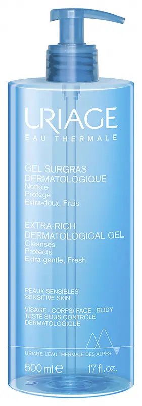 Uriage GEL SURGRAS DERMATOLOGIQUE tusfürdő száraz bőrre 500 ml Uriage GEL SURGRAS DERMATOLOGIQUE tusfürdő száraz bőrre 500 ml