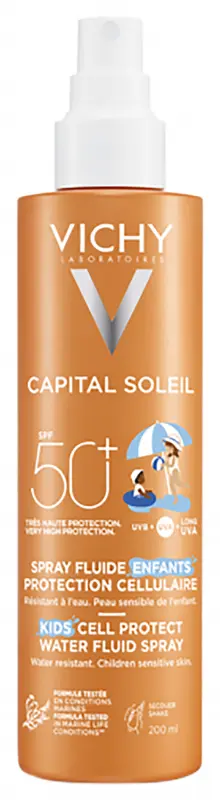 VICHY Capital Soleil Vizes Fluid Spray Gyerekeknek SPF50+ (200 ml) VICHY Capital Soleil Vizes Fluid Spray Gyerekeknek SPF50+ (200 ml)