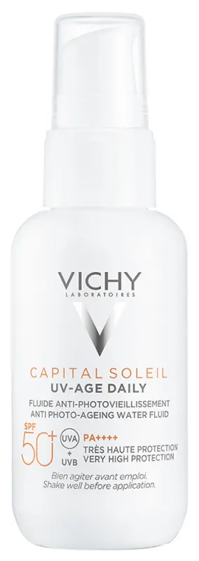 VICHY Capital Soleil UV-Age Daily fényvédő fluid photo-aging ellen SPF 50+ (40 ml) - Lejárat: 2026.12. VICHY Capital Soleil UV-Age Daily fényvédő fluid photo-aging ellen SPF 50+ (40 ml) - Lejárat: 2026.12.