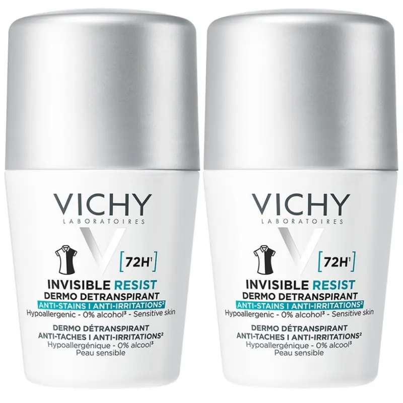 VICHY Invisible Resist Antiperspirant DUOPACK 2x50 ml VICHY Invisible Resist Antiperspirant DUOPACK 2x50 ml