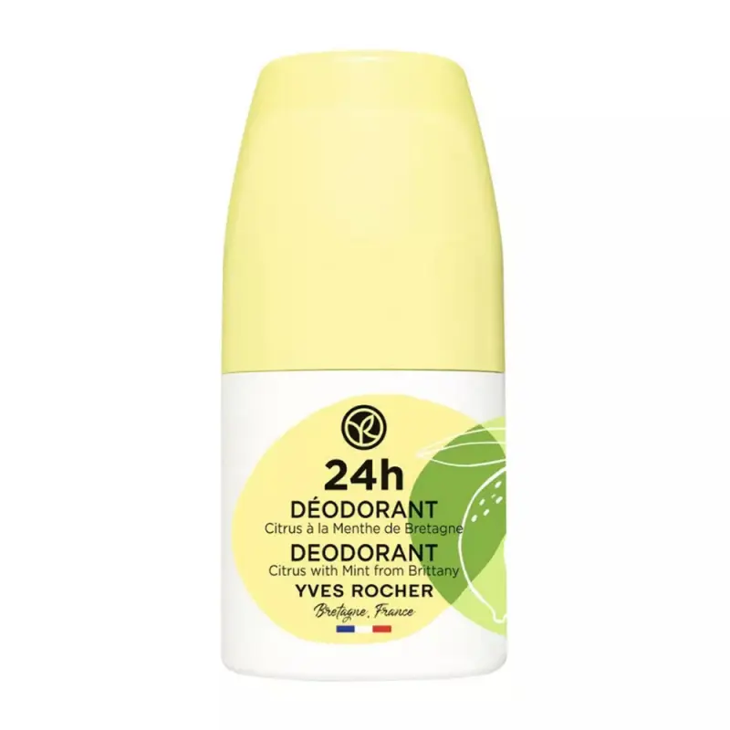YVES ROCHER 24 órás dezodor citrus illatban, bretagne-i mentával 50 ml YVES ROCHER 24 órás dezodor citrus illatban, bretagne-i mentával 50 ml