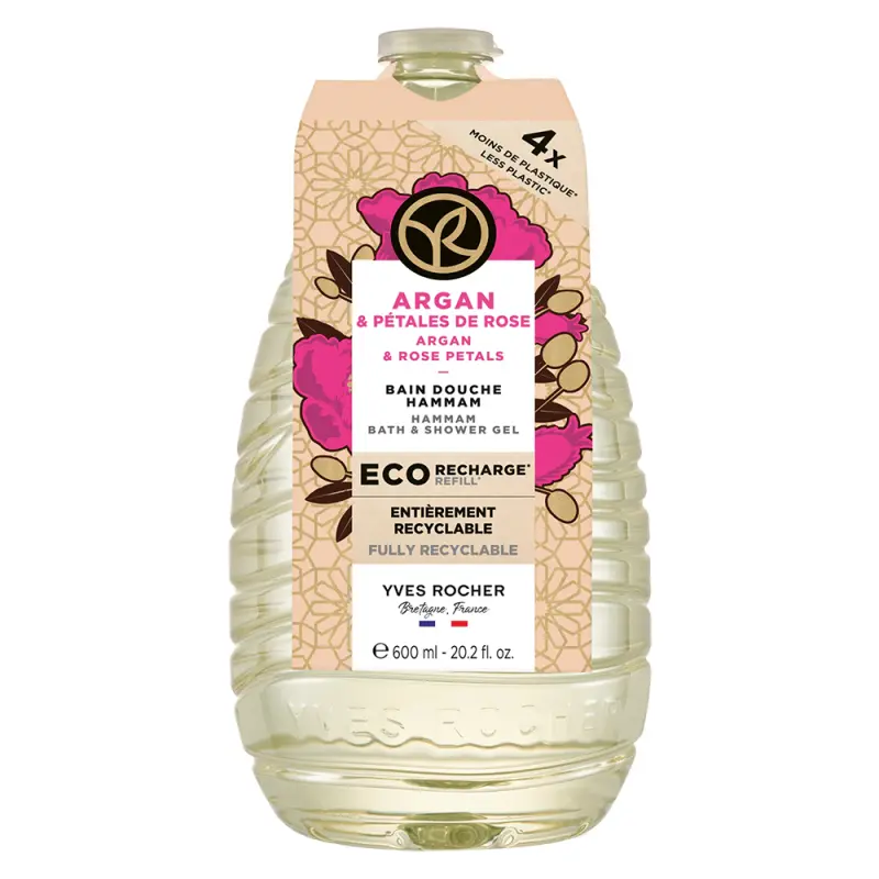 YVES ROCHER Bain De Nature Hab- és tusfürdő Argánolaj & Marokkói Rózsa utántöltő 600 ml YVES ROCHER Bain De Nature Hab- és tusfürdő Argánolaj & Marokkói Rózsa utántöltő 600 ml