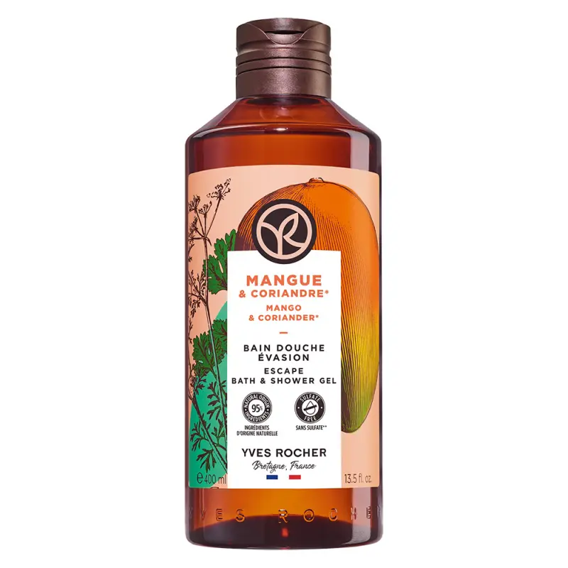 YVES ROCHER Bain De Nature Hab- és tusfürdő Mangó & Koriander 400 ml YVES ROCHER Bain De Nature Hab- és tusfürdő Mangó & Koriander 400 ml