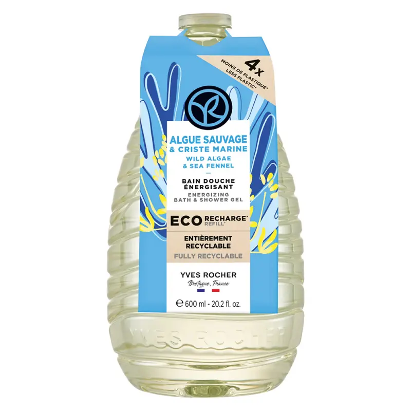 YVES ROCHER Bain De Nature Hab- és tusfürdő Vad alga & tengeri édeskömény utántöltő 600 ml YVES ROCHER Bain De Nature Hab- és tusfürdő Vad alga & tengeri édeskömény utántöltő 600 ml