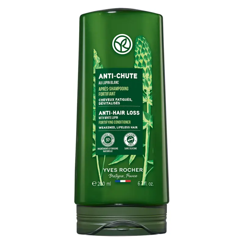 YVES ROCHER Anti-Chute Hajhullás elleni balzsam fehér csillagfürt virággal 200 ml YVES ROCHER Anti-Chute Hajhullás elleni balzsam fehér csillagfürt virággal 200 ml